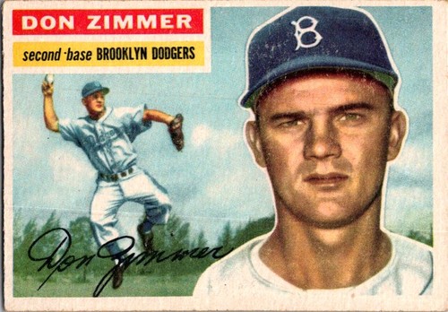 Don Zimmer [Gray Back] #99 1956 Topps card