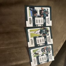 Panini Contenders Season Ticket NFL Card Lot 3 2019 Eagles Sanders Cox