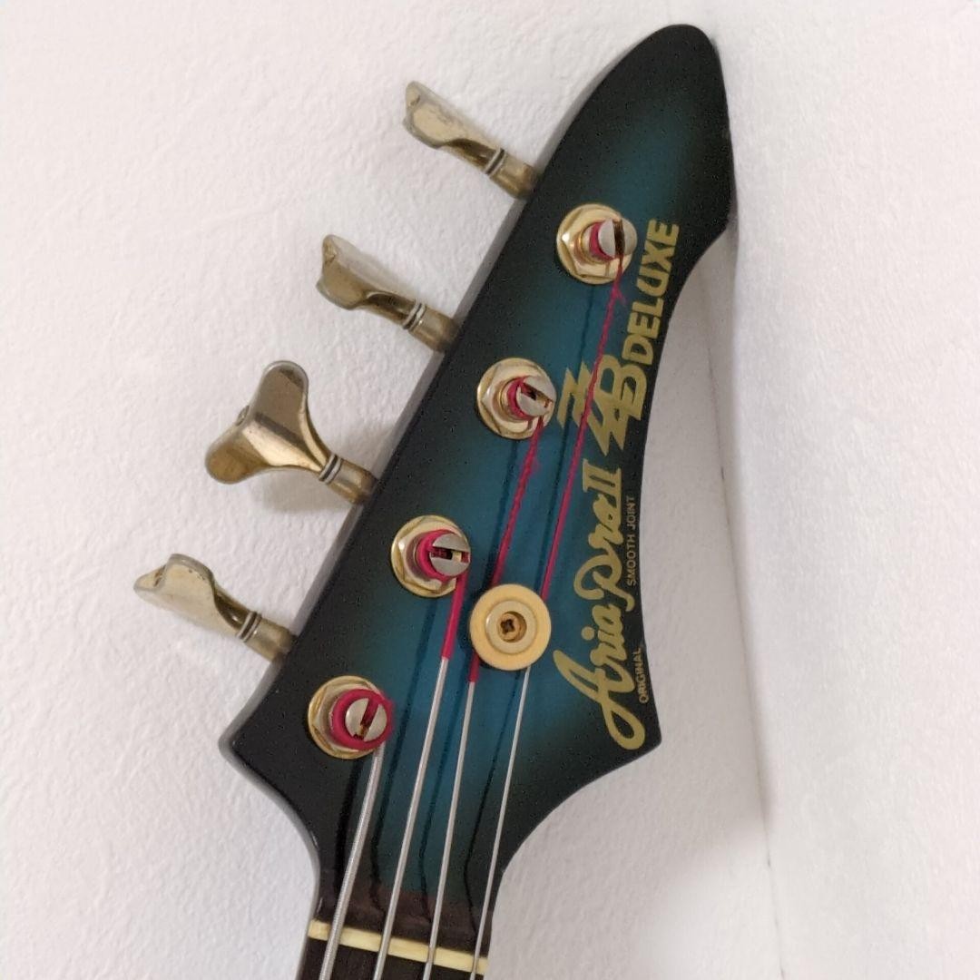 Electric Bass Guitar Aria Pro II ZZB Deluxe Explorer Blue Burst | eBay