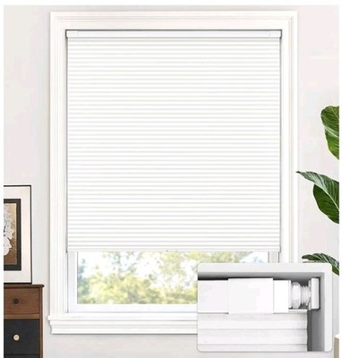 LazBlinds Cordless Cellular Shades 26'' W x 64'' Η Silver White
