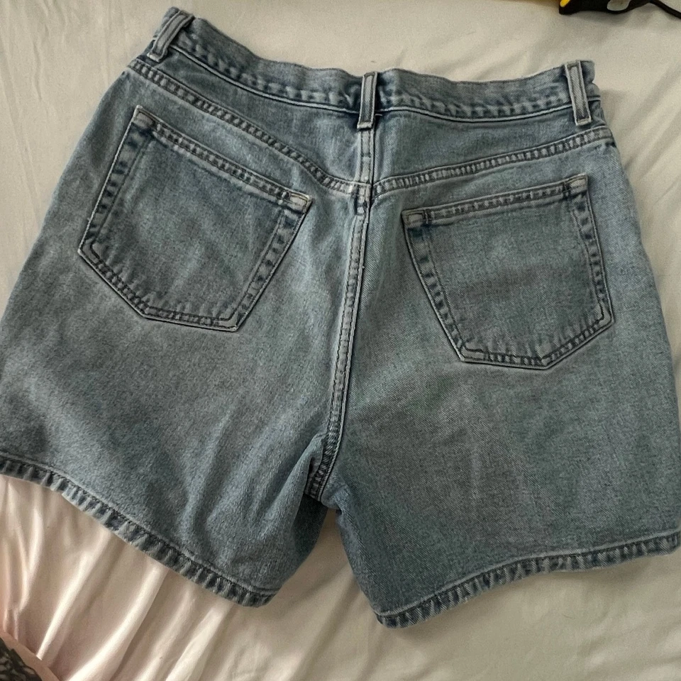 Pantalones cortos de mezclilla NY Jeans Company para mujer talla 10 azul lavado claro cintura alta Foto 3 de 4