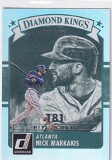 NICK MARKAKIS /181 DONRUSS SEASON STAT LINE PARALLEL BRAVES #2 2016 16 PANINI
