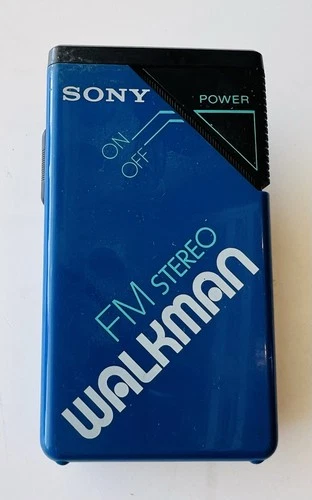 Vintage Sony SRF-20W Walkman FM Receiver Blue FM Stereo Pocket Radio