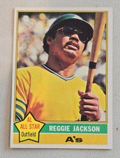 1976 Topps A.L. All-Star Reggie Jackson #500 Oakland Athletics Baseball Card MLB