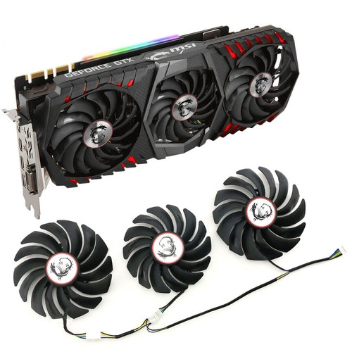 1PC/3PCS Cooling Fan Replacement Cooler Fans For MSI GTX1080ti GAMING TRIO GPU