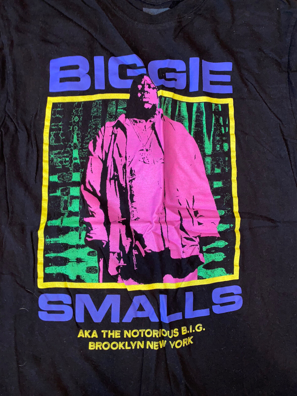 Notorious BIG Biggie Smalls Style Rap Tee Black TShi… Gem