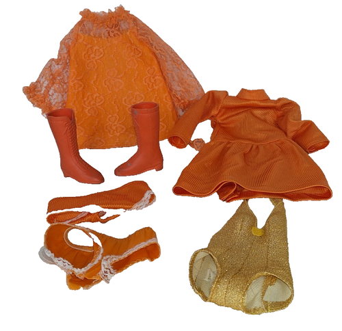 VINTAGE IDEAL CRISSY DOLL & TIFFANY TAYLOR DOLL CLOTHING LOT TLC **SALE**