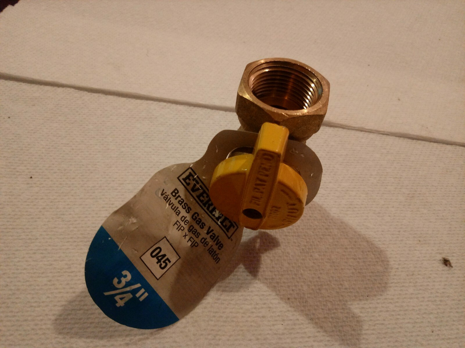 Everbilt Brass Ball Valve Gas 3/4 Inch FIP X FIP Sku 295771 113
