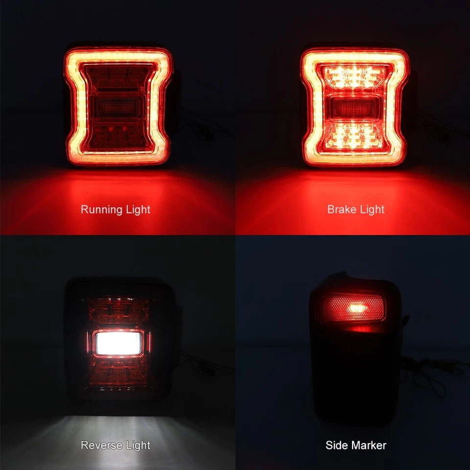 Luces traseras LED L+R de 2 piezas para Jeep Wrangler JL 2018-2024 Foto 4 de 4