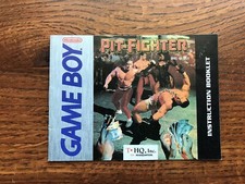Pit Fighter Original Nintendo Gameboy Instruction Manual Only