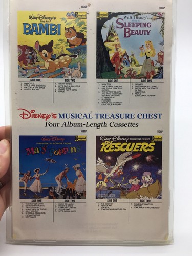 Walt Disney Musical Treasure Chest Audio Cassettes Bambi Poppins Sleeping Beauty - Afbeelding 1 van 5