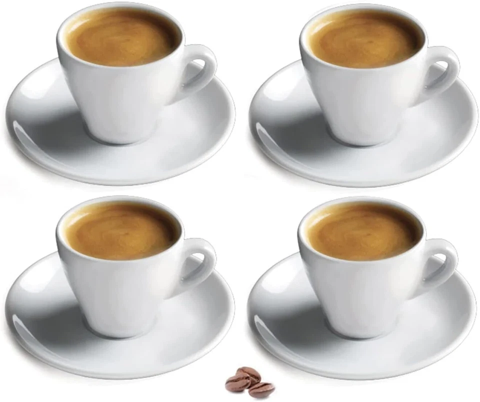 Cuisinox White Porcelain Espresso Cups Set, 2 oz, Set of 4 - Imagem 2 de 4