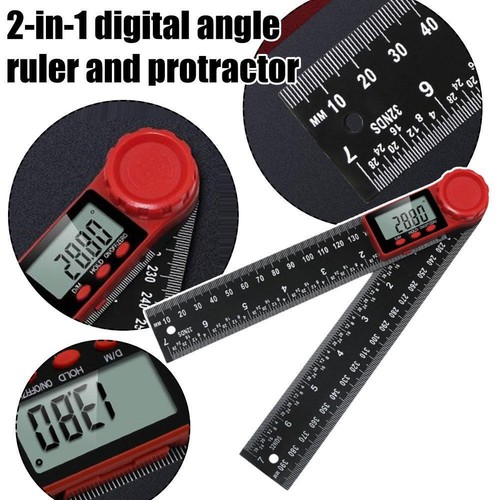 Digital Angle Finder Protractor (8 In/200 mm) Measuring Display LCD Ruler V1M0 - Picture 2 of 12