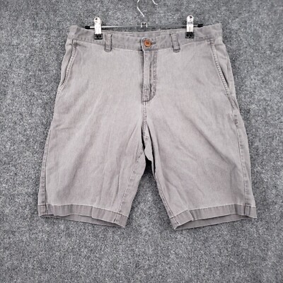 Tommy Bahama Shorts Mens 30 Gray Chino Bermuda Stretch Flat Front Corduroy Beach