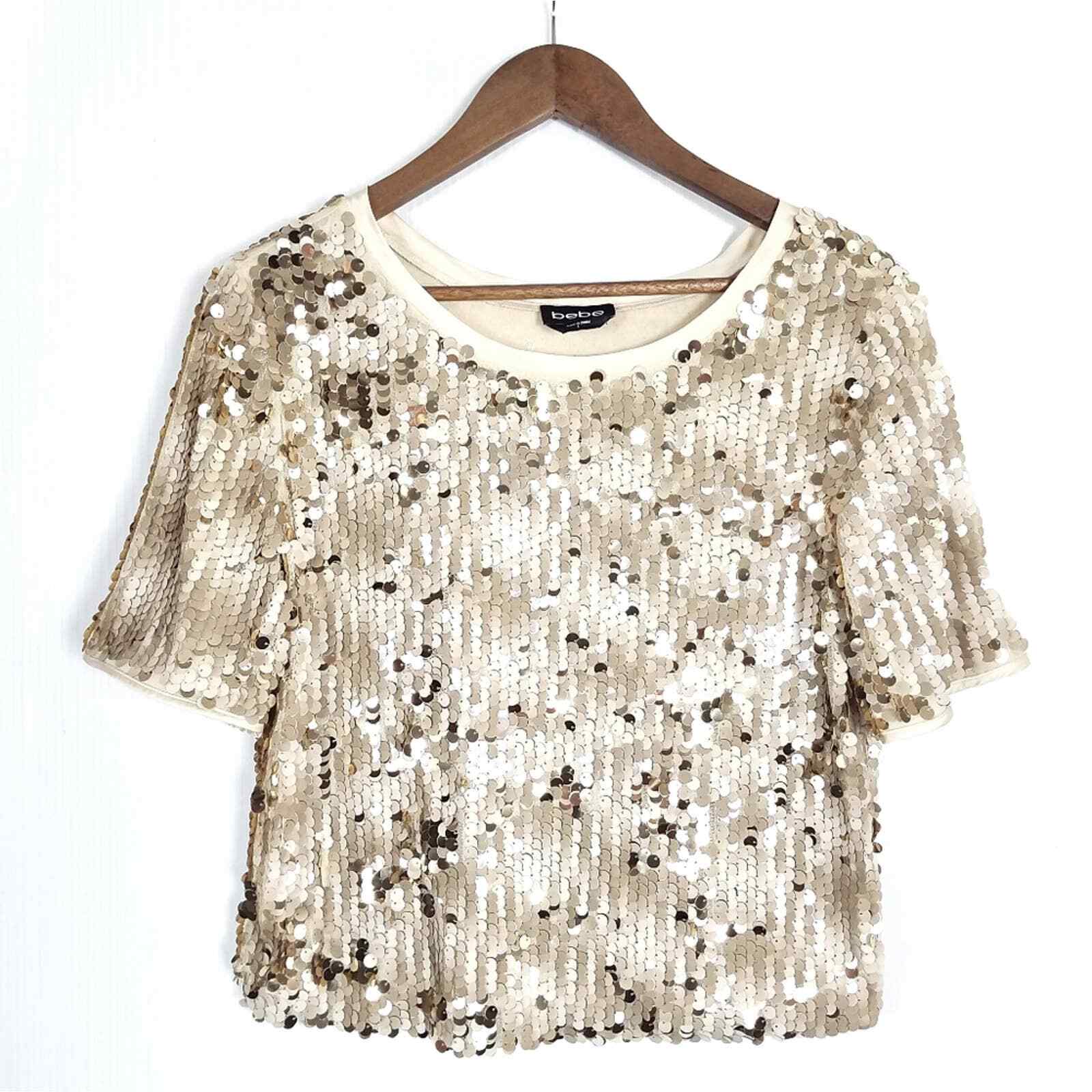 bebe sequin top