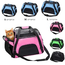 Cat Bags Portable Dog Carrier Bag Mesh Breathable Foldable Cats Handbag Travel
