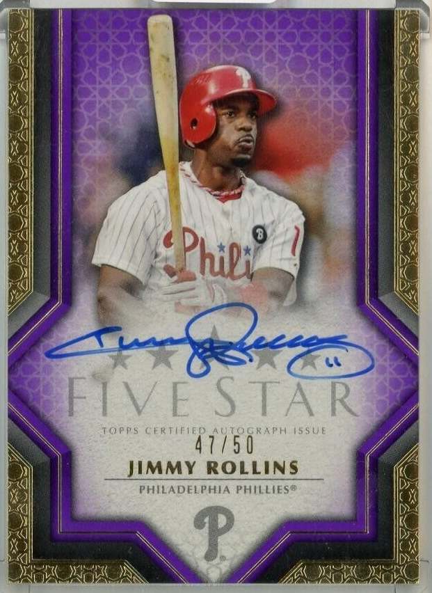 2023 Topps Five Star - Autographs Jimmy Rollins #FSA-JR Purple /50 Jimmy Rollins 20枚限定 Five Star 直筆サインカード
