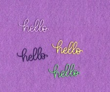 HELLO  11 die cuts scrapbook cards