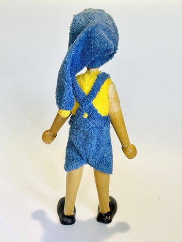 1940s Vintage Elf (Pinocchio?) Wood Doll Rustic Old World Christmas Decor Poland - Picture 11 of 15