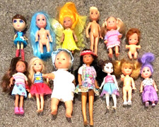 Lot of 13 Small Pretend Play Toy Dolls Mattel Barbie Chelsea