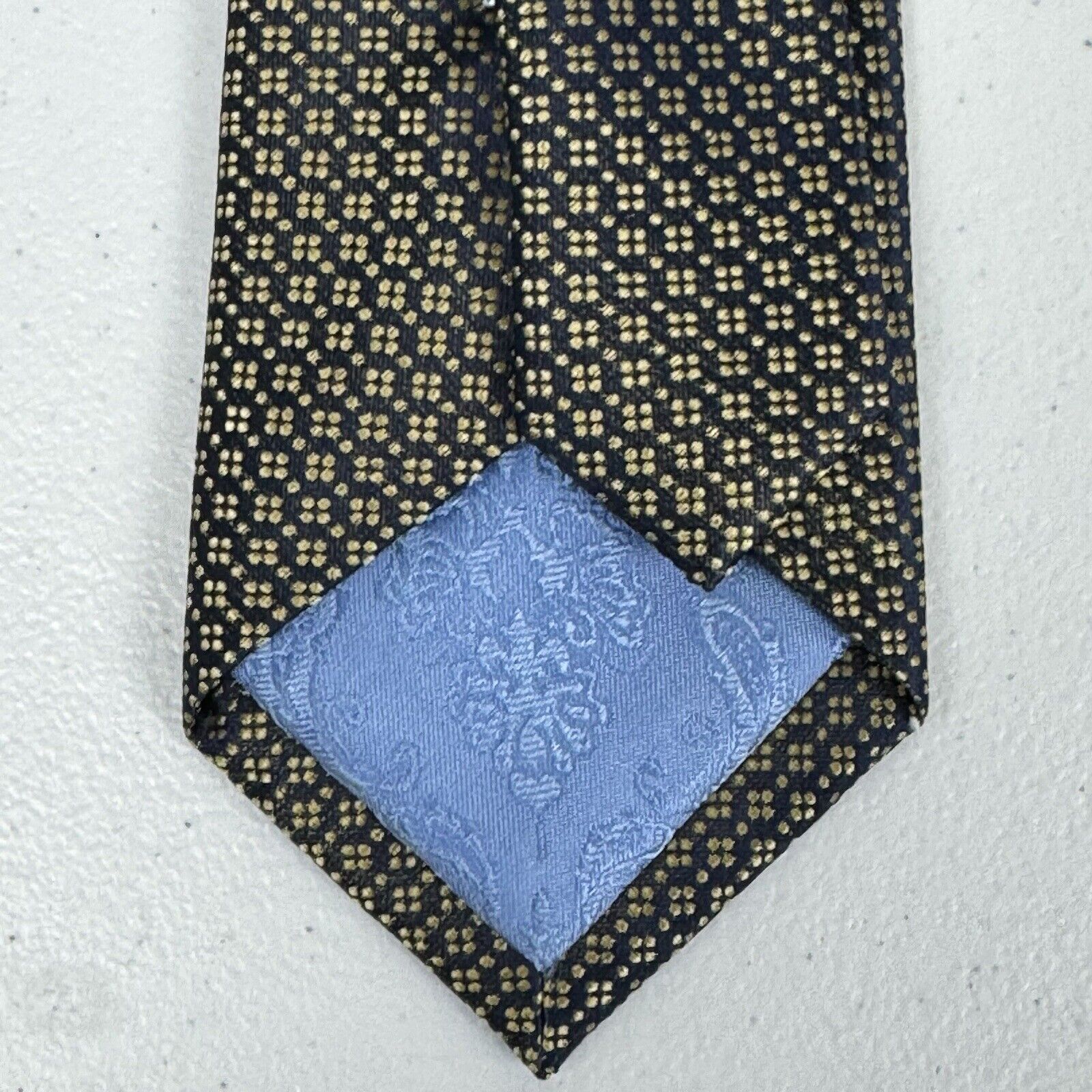Alexandre London Savile Row Blue Gold 100% Silk M… - image 2