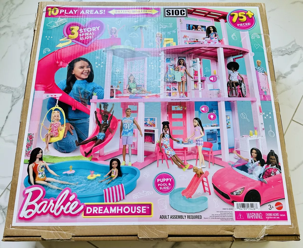 Barbie Dreamhouse Playset 10 Rooms, 2023 - Latest Model