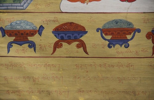 Real Nice Tibet Vintage Old Buddhist Hand-painted Thangka Tangka Medicine Buddha - Picture 8 of 15