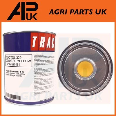 UN-BRANDED Opt 1 Yellow Enamel Paint 1 Litre Ltr Tractol for Komatsu Mini Digger Excavator