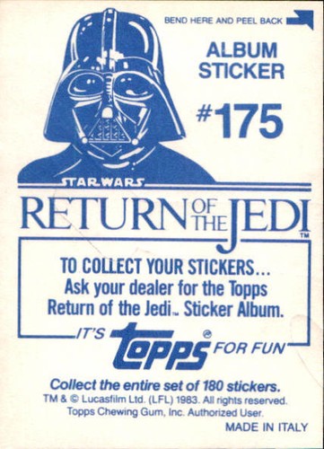 Star Wars ROTJ Trading Card Sticker Album Complete Your Set You Pick 1983 Topps - Bild 345 von 355