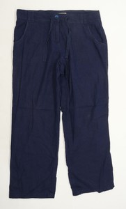 Womens M&Co Blue Linen Blend Trousers Size 14/L29 | eBay