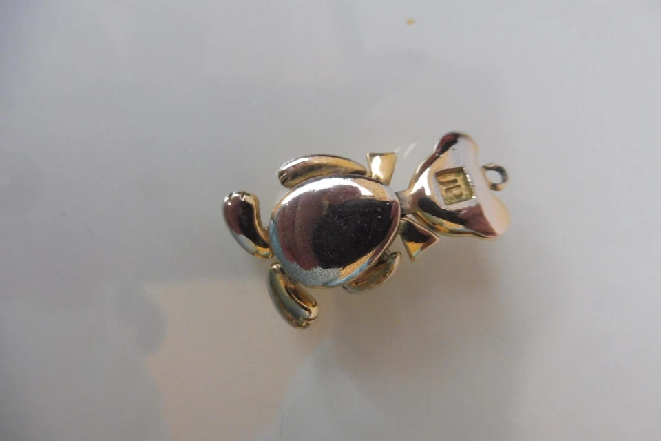 Pierre Lang Pendente, Orsetto Mobile, Placcato Oro Con Pietre - Immagine 3 di 4