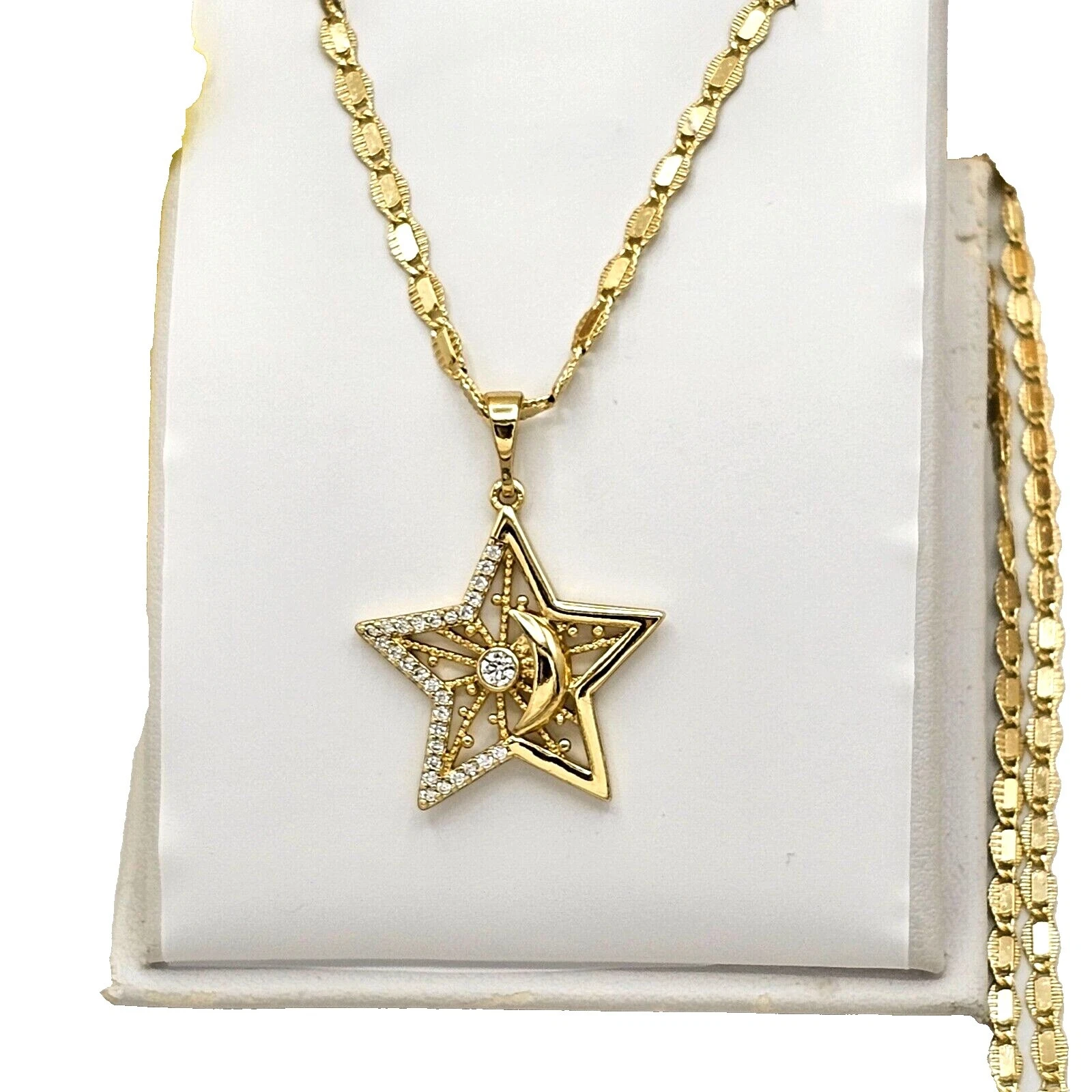 Cristal Chapado en Oro Amarillo Celestial y horóscopo 18k Collares y colgantes De moda