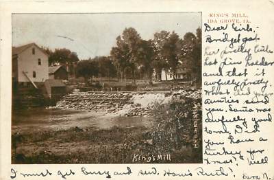 Iowa, IA, Ida Grove, King's Mill 1906 UDB Postcard