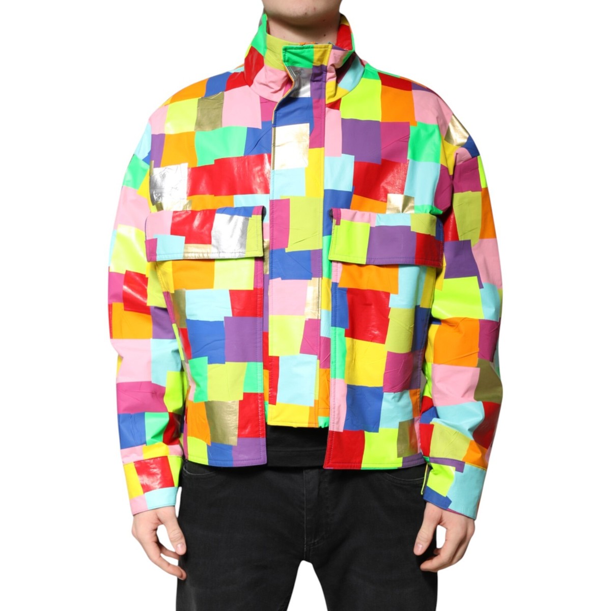 ジャケット Dolce & Gabbana Jacket DOLCE & GABBANA Jacket Multicolor Cotton Full Zip Men Biker