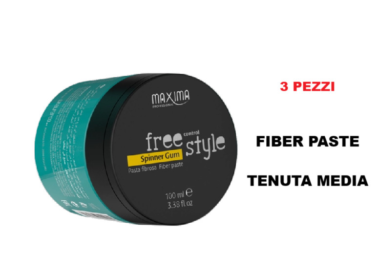Offerta 3x Maxima Free Style Spinner Gum 100ml | Pasta Capelli Fibrosa