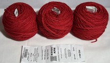 KOIGU KPM Yarn - 3 Skeins - Color: 1100 Red - 100 Merino Wool - New 