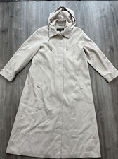 Fs Limited Trench Coat Womens Large Cream Beige Removable Hood Classic Winter