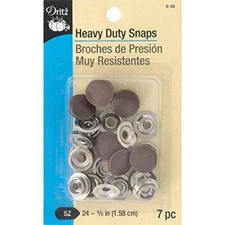 Dritz 5-32 Heavy Duty Snaps, Copper, Size 24 (5/8-Inch) 7-Sets