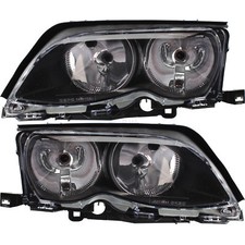 Scheinwerfer Set für BMW 3 E46 Bj. ab 09.01 H7+H7+Motor Limo Touring schwarz