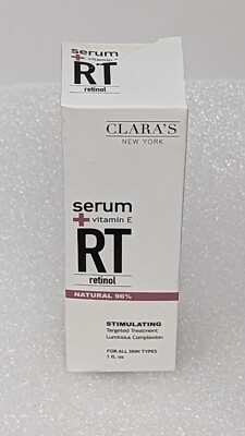 Clara's New York RT Retinol Serum + Vitamin E Anti Aging 1 fl Oz Skincare 