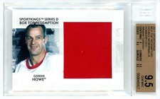 2011 SPORTKINGS BOX TOP REDEMPTION DOUBLE - 1/1 GORDIE HOWE / KEN DRYDEN BGS 9.5