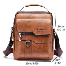 Vintage Leather Crossbody Bag. Handbag for Business Casual - Womens
