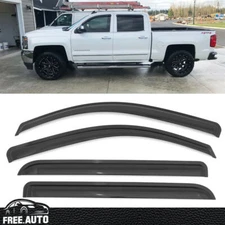 For 14-18 Chevy Silverado GMC Sierra Crew Cab Window Visor Deflector Guard