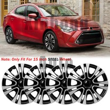 4pcs R15 Tire Steel Rims Snap-on Hubcaps Wheel Covers For Toyota Yaris 2004-2024