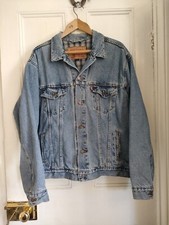Genuine Vintage Levis Red Tab Lined Type 3 Mid Blue Denim Jacket Made In USA 50"