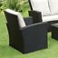 thumbnail 11 - GSD Rattan Garden Furniture 4 Piece Patio Set Table Chairs Grey Black or Brown