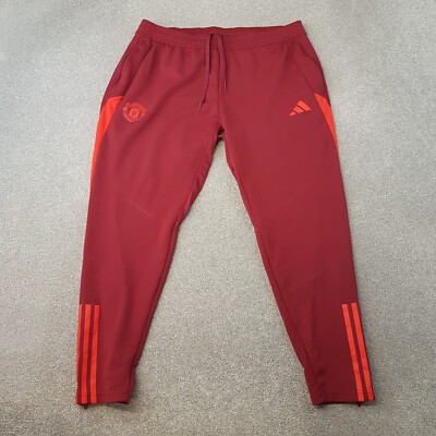 Manchester United Mens Tracksuit Bottoms XL Red Adidas Pants 2023/24 Slim  Australia