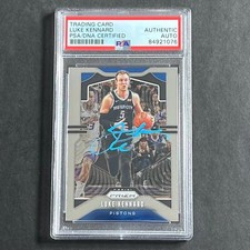 2018-19 Panini Prizm #93 Luke Kennard Signed Rookie Card AUTO PSA Slabbed Piston