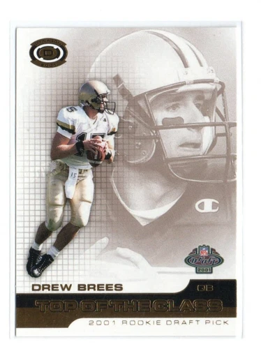 2001 Pacific Dynagon Top of the Class Drew Brees #3 Rookie RC Purdue