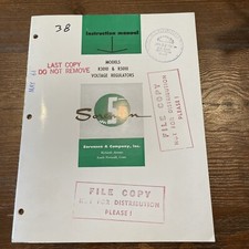 Sorensen R3010 & R5010 Voltage Regulators Instruction Manual SB14-2318B~1961